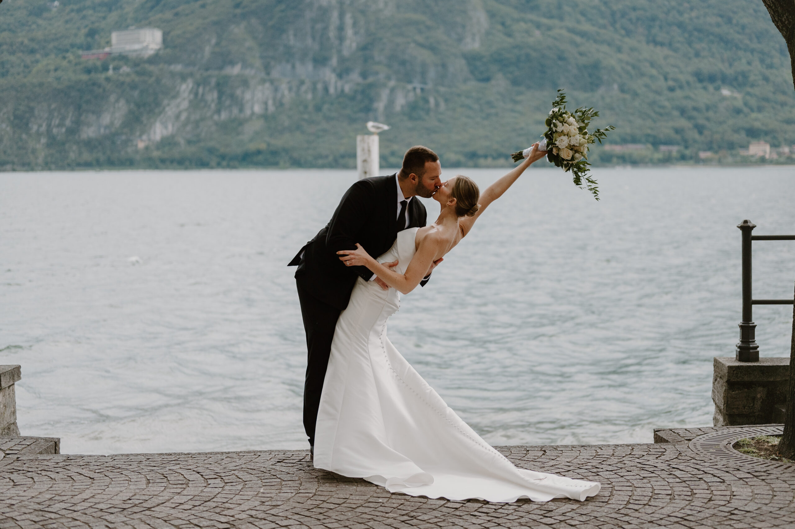 intimate wedding on Lake Como